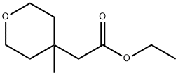 2H-Pyran-4-acetic acid, tetrahydro-4-methyl-, ethyl ester Struktur