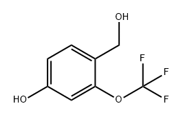 Benzenemethanol, 4-hydroxy-2-(trifluoromethoxy)- Struktur