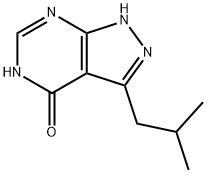 4H-Pyrazolo[3,4-d]pyrimidin-4-one, 1,5-dihydro-3-(2-methylpropyl)- Structure