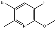 3-bromo-5-fluoro-6-methoxy-2-methylpyridine Struktur