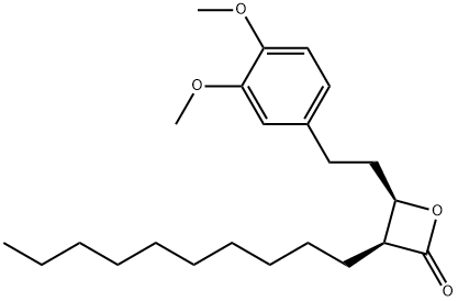 2-Oxetanone, 3-decyl-4-[2-(3,4-dimethoxyphenyl)ethyl]-, (3S,4R)- 结构式