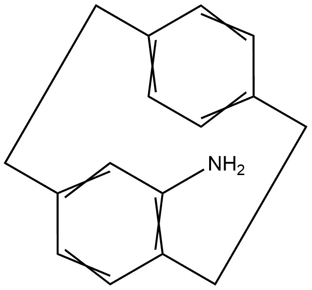 Tricyclo[8.2.2.24,7]hexadeca-4,6,10,12,13,15-hexaen-5-amine, (1S)- 结构式