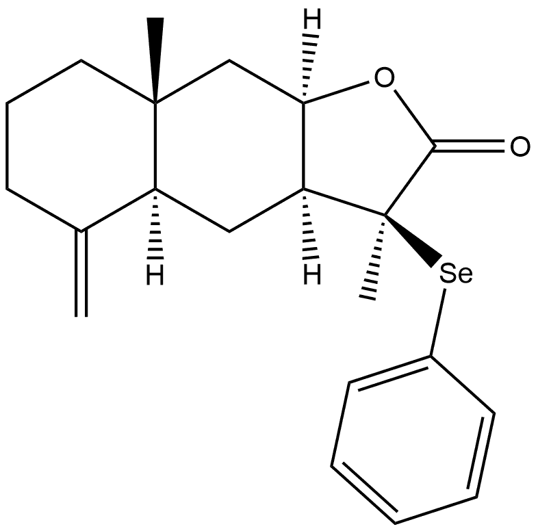 Naphtho[2,3-b]furan-2(3H)-one, decahydro-3,8a-dimethyl-5-methylene-3-(phenylseleno)-, [3S-(3α,3aβ,4aβ,8aα,9aβ)]- (9CI)