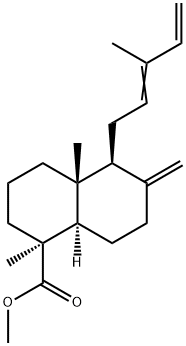 (1S,8aα)-1,4aβ-Dimethyl-5β-(3-methyl-2,4-pentadienyl)-6-methylenedecalin-1β-carboxylic acid methyl ester,1235-39-8,结构式