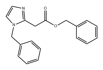 1H-Imidazole-2-acetic acid, 1-(phenylmethyl)-, phenylmethyl ester Structure