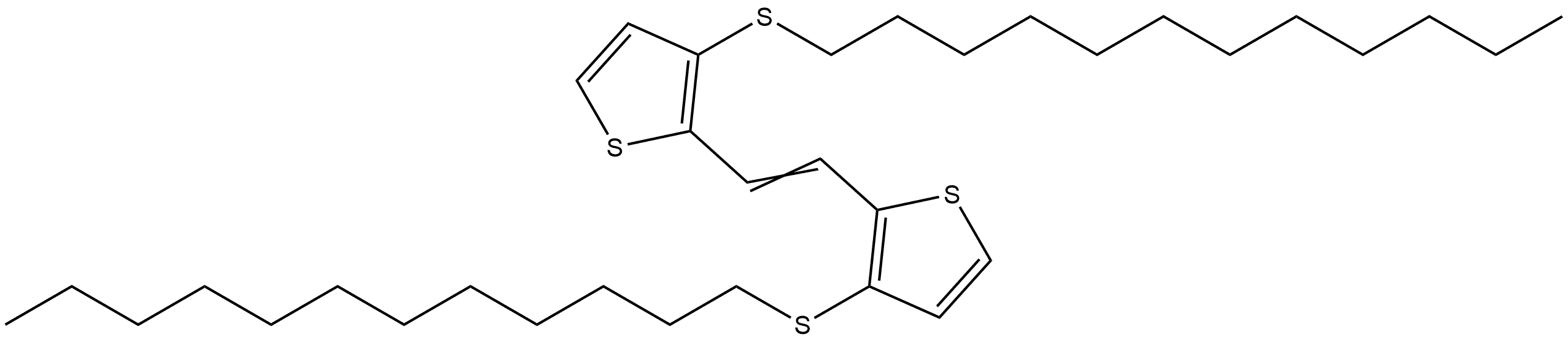 2,2'-(1E)-1,2-Ethenediylbis[3-(dodecylthio)thiophene] Struktur