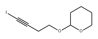 2H-Pyran, tetrahydro-2-[(4-iodo-3-butyn-1-yl)oxy]- Structure
