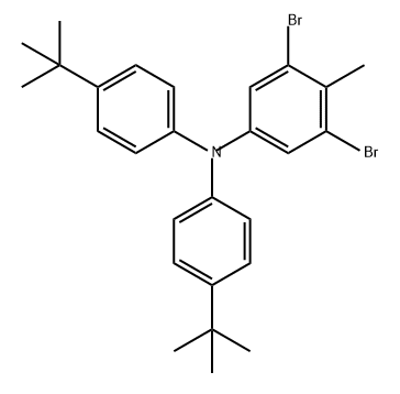Benzenamine, 3,5-dibromo-N,N-bis[4-(1,1-dimethylethyl)phenyl]-4-methyl- Structure