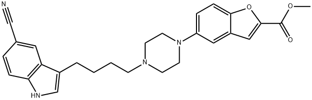 2-Benzofurancarboxylic acid, 5-[4-[4-(5-cyano-1H-indol-3-yl)butyl]-1-piperazinyl]-, methyl ester