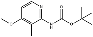 Carbamic acid, N-(4-methoxy-3-methyl-2-pyridinyl)-, 1,1-dimethylethyl ester Structure