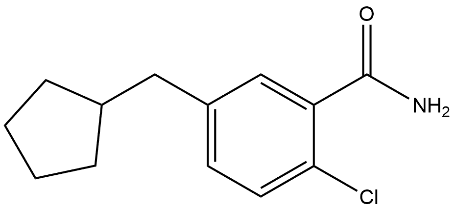 2-Chloro-5-(cyclopentylmethyl)benzamide Structure