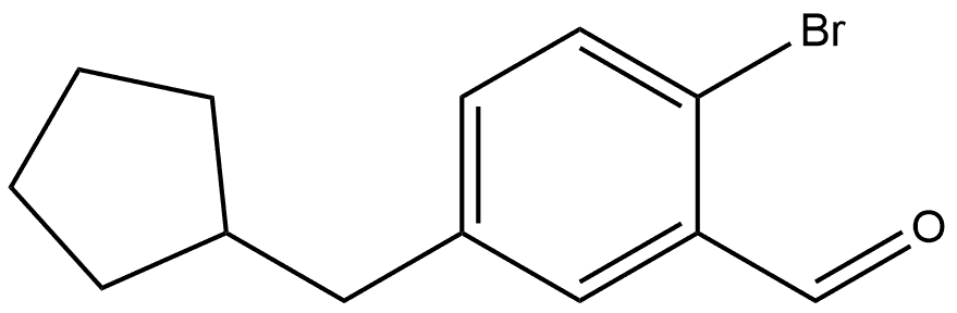 2-Bromo-5-(cyclopentylmethyl)benzaldehyde Structure