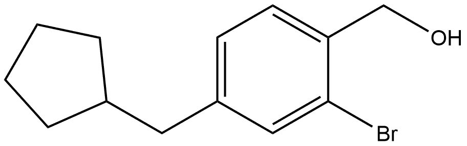 2-Bromo-4-(cyclopentylmethyl)benzenemethanol 结构式