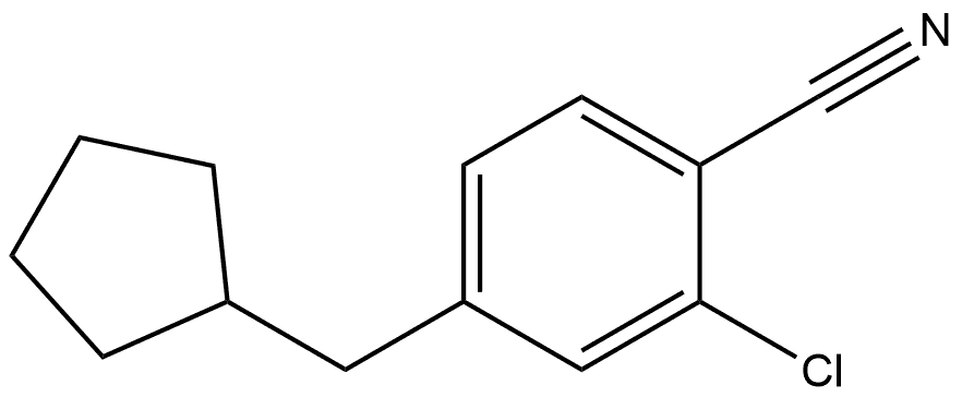 2-Chloro-4-(cyclopentylmethyl)benzonitrile 结构式