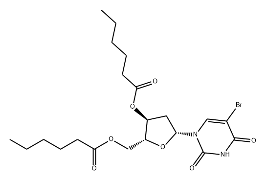 Uridine, 5-bromo-2'-deoxy-, 3',5'-dihexanoate (9CI)