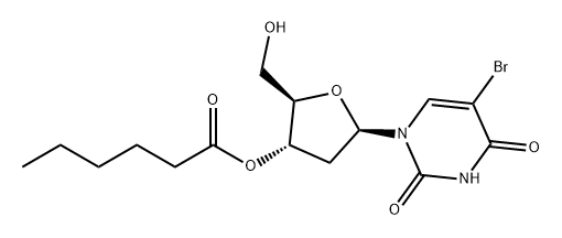 Uridine, 5-bromo-2'-deoxy-, 3'-hexanoate