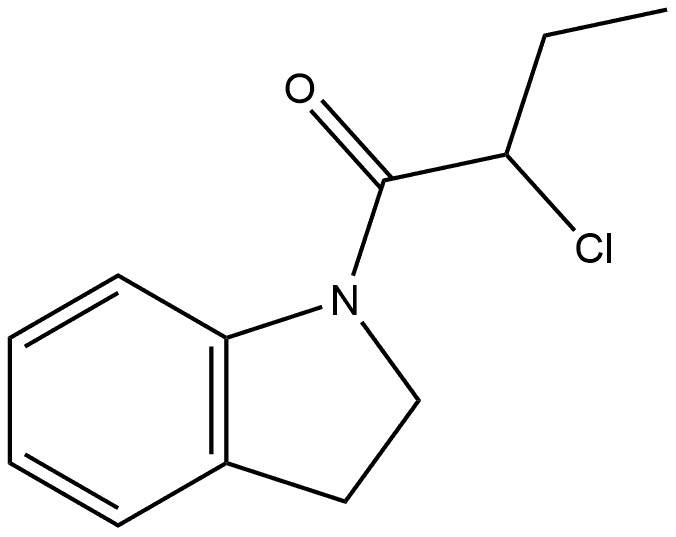 2-Chloro-1-(2,3-dihydro-1H-indol-1-yl)-1-butanone Struktur