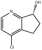5H-Cyclopenta[b]pyridin-7-ol, 4-chloro-6,7-dihydro-, (7R)- Structure
