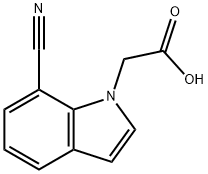 2-(7-cyano-1H-indol-1-yl)acetic acid 结构式