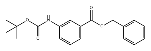 3-(tert-ブトキシカルボニルアミノ)安息香酸ベンジル 化学構造式