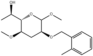 talo-Heptopyranoside, methyl 3,7-dideoxy-4-O-methyl-2-O-(2-methylphenyl)methyl- Struktur