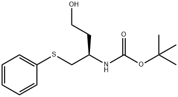 Carbamic acid, N-[(1R)-3-hydroxy-1-[(phenylthio)methyl]propyl]-, 1,1-dimethylethyl ester Structure