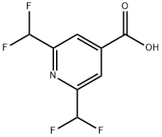 2,6-Bis(difluoromethyl)-4-pyridinecarboxylic acid Structure