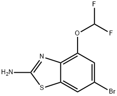 2-Benzothiazolamine, 6-bromo-4-(difluoromethoxy)- Structure