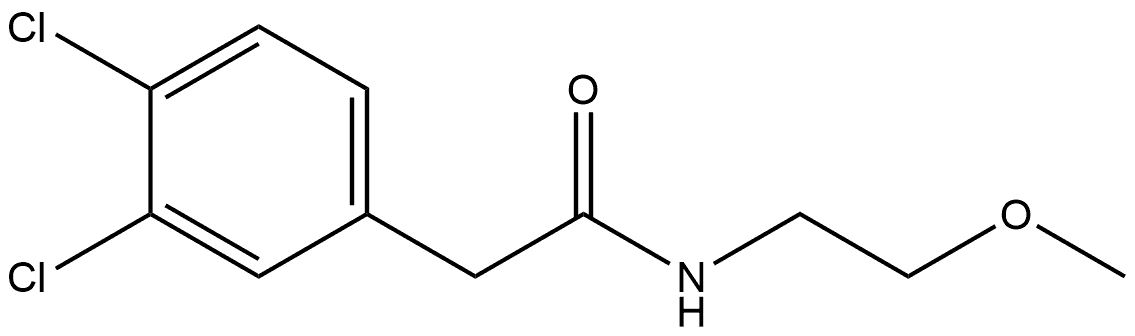 3,4-Dichloro-N-(2-methoxyethyl)benzeneacetamide 结构式