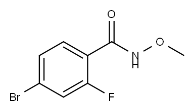 Benzamide, 4-bromo-2-fluoro-N-methoxy- Structure