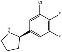 Pyrrolidine, 2-(3-chloro-4,5-difluorophenyl)-, (2R)- Struktur