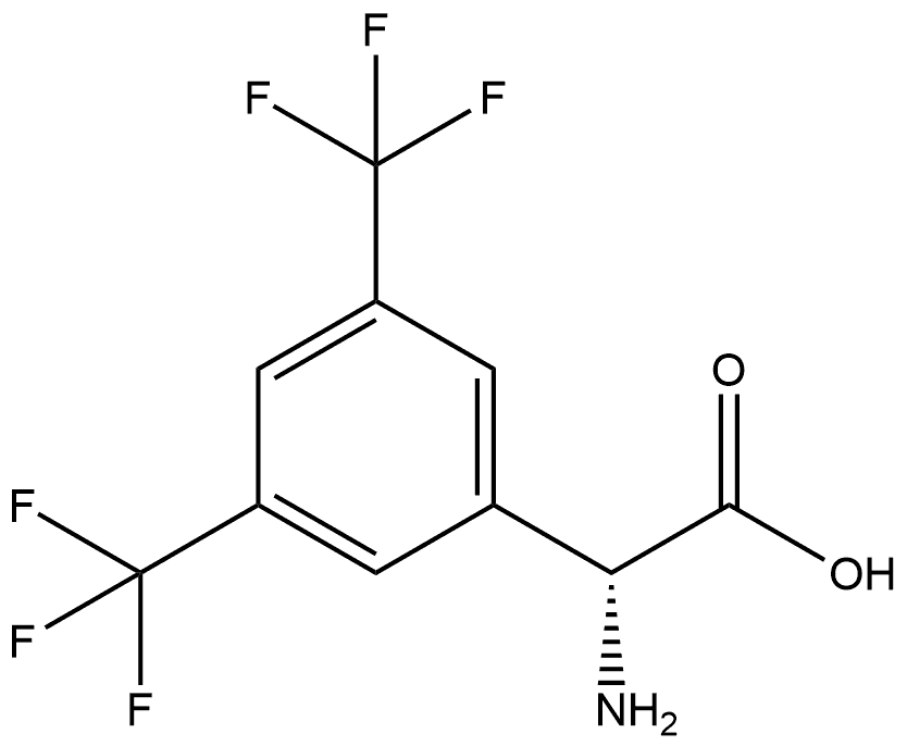 (R)-2-amino-2-(3,5-bis(trifluoromethyl)phenyl)acetic acid 结构式