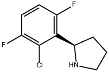(2R)-2-(2-CHLORO-3,6-DIFLUOROPHENYL)PYRROLIDINE Structure