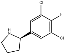 Pyrrolidine, 2-(3,5-dichloro-4-fluorophenyl)-, (2R)- Struktur