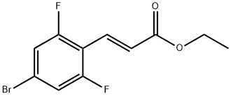 2-Propenoic acid, 3-(4-bromo-2,6-difluorophenyl)-, ethyl ester, (2E)- Structure