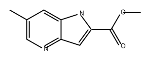 1H-Pyrrolo[3,2-b]pyridine-2-carboxylic acid, 6-methyl-, methyl ester 化学構造式