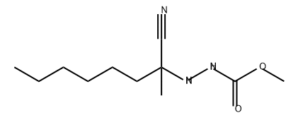Hydrazinecarboxylic acid, 2-(1-cyano-1-methylheptyl)-, methyl ester