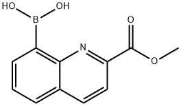 2-(Methoxycarbonyl)quinolin-8-ylboronic acid 结构式