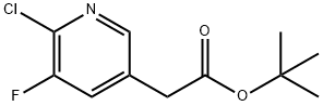 2-(6-氯-5-氟-3-吡啶基)乙酸叔丁酯 结构式