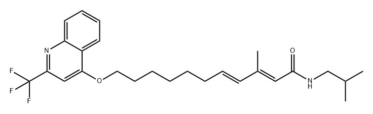 2,4-Undecadienamide, 3-methyl-N-(2-methylpropyl)-11-[[2-(trifluoromethyl)-4-quinolinyl]oxy]-, (E,E)- (9CI)