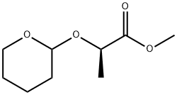 Propanoic acid, 2-[(tetrahydro-2H-pyran-2-yl)oxy]-, methyl ester, (2R)- Structure
