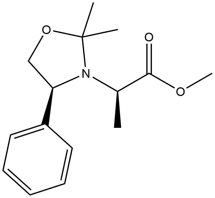 3-Oxazolidineacetic acid, α,2,2-trimethyl-4-phenyl-, methyl ester, (αR,4S)-