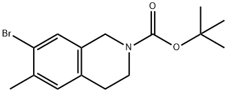 2(1H)-Isoquinolinecarboxylic acid, 7-bromo-3,4-dihydro-6-methyl-, 1,1-dimethylethyl ester Structure