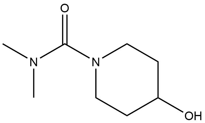 4-Hydroxy-N,N-dimethyl-1-piperidinecarboxamide Structure
