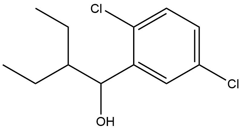 2,5-Dichloro-α-(1-ethylpropyl)benzenemethanol 结构式