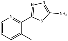 2-氨基-5-(3-甲基-2-吡啶基)-1,3,4-噻二唑 结构式