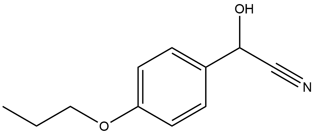 Benzeneacetonitrile, α-hydroxy-4-propoxy- Structure