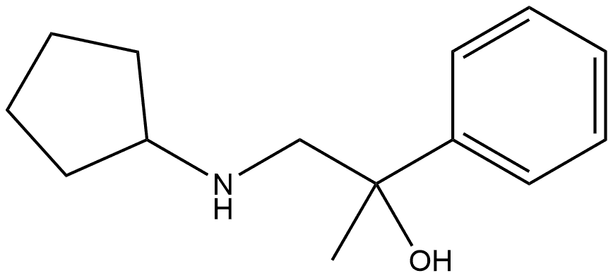 1-(CYCLOPENTYLAMINO)-2-PHENYL-2-PROPANOL 结构式