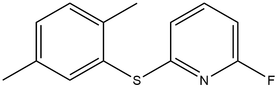 2-[(2,5-Dimethylphenyl)thio]-6-fluoropyridine 结构式