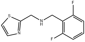 (2,6-二氟苯基)甲基][(1,3-噻唑-2-基)甲基]胺 结构式